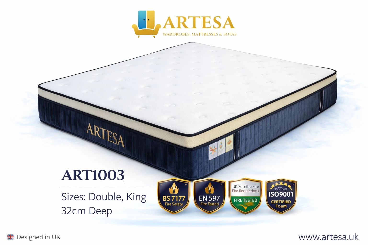 Artesa Soul Medium‑Firm Euro Top Double  Mattress